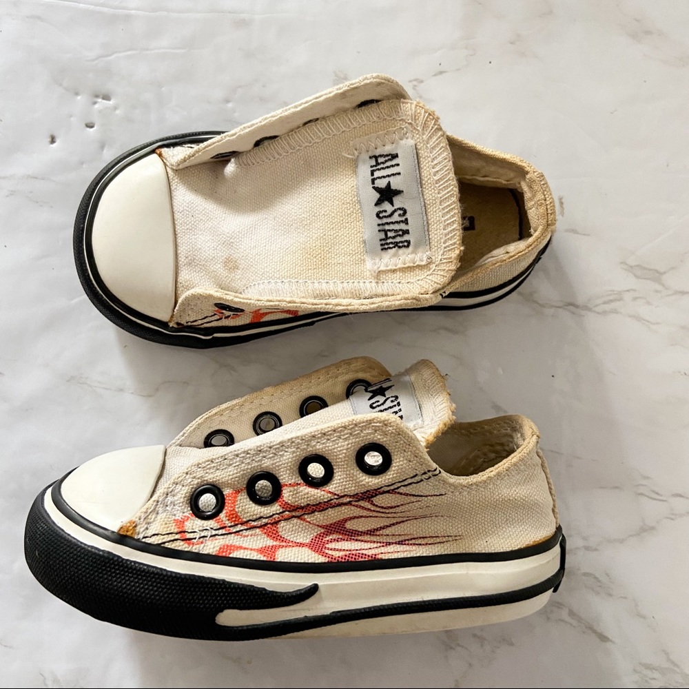 Converse All Stars Low top Fire Flame Sneakers Baby
